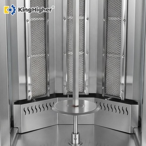 Máquina Comercial de <span class=keywords><strong>Shawarma</strong></span> a Gas con 3 Quemadores, Máquina de Doner Kebab de Acero Inoxidable, Máquina para Hacer Gyros de Pollo con Puerta de Vidrio - Product Image 6