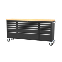 Boîte à outils mobile de style européen RW OEM, établi de garage, armoire à outils combinée pour atelier, 15 tiroirs, acier SPCC, 300 kg