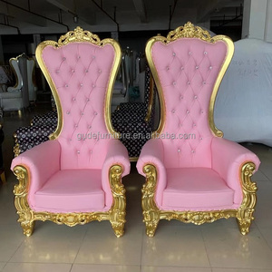 Nouvelle chaise bon marché à dossier haut <span class=keywords><strong>château</strong></span> <span class=keywords><strong>reine</strong></span> roi trône pour mariage chaise <span class=keywords><strong>de</strong></span> <span class=keywords><strong>reine</strong></span> <span class=keywords><strong>de</strong></span> couleur rose - Product Image 4