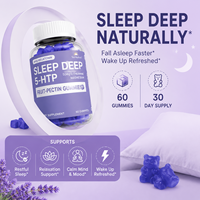 Gummies véganes OEM ODM pour adultes à base de pectine de fruits avec 5-HTP, mélatonine, L-théanine et magnésium pour la relaxation nocturne – Complément alimentaire