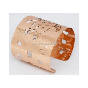2025 Greek Winter artisan <b>copper</b> wrist cuff Christmas Hammered Narrow 3mm Cuff Bracelet Ladies Long Winter Coats Jewelry - Product Image 5
