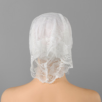 Voile intégral pour femme, petit bonnet en dentelle, foulard musulman en maille, hijab islamique, châle