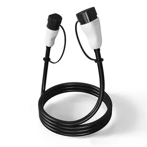 Cable de carga para vehículos eléctricos de 22kw Cable de carga EV 32A trifásico tipo 2a Tipo 2 Cable de carga Evse con 5M de longitud dos pistolas