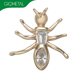 Nueva llegada 14K oro sólido gema hormiga superior Animal extremo sin rosca Daith cuerpo joyería al por mayor para perforación dérmica - Product Image 1