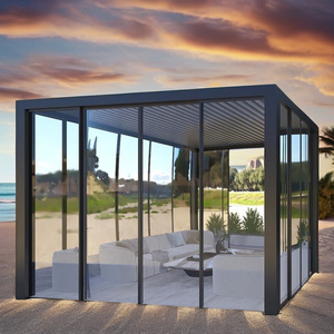 <span class=keywords><strong>Pergola</strong></span> Bioclimatica in Alluminio Personalizzabile OEM/ODM, Ecologica, con Telecomando, Design a Lamelle Orientabili Impermeabili e Opzione Schermo - Product Image 4