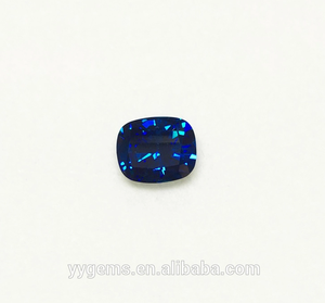Pietre di <span class=keywords><strong>Zaffiro</strong></span> Sintetico Taglio Cushion, <span class=keywords><strong>Zaffiro</strong></span> Blu Creato in Laboratorio per Gioielleria, Prezzo per Carato, Gemma <span class=keywords><strong>Preziosa</strong></span> Sintetica (Creata in Laboratorio) - Product Image 3