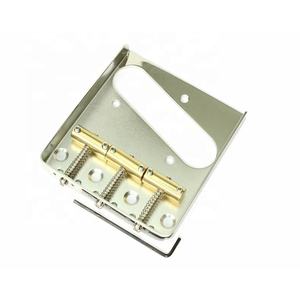 Puente de guitarra de níquel cromado de Estilo Vintage personalizado mecanizado CNC con 3 sillines de latón no compensados - Product Image 6