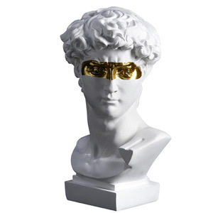 Ornements décoratifs en résine créative <span class=keywords><strong>nordique</strong></span> <span class=keywords><strong>mythologie</strong></span> <span class=keywords><strong>grecque</strong></span> bandeau David Sculpture en plâtre maison galvanoplastie décorative - Product Image 1