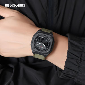 Neue Skmei Mode wasserdichte Dual Time Sport Silikon armband benutzer definierte digitale quadratische Herren uhr - Product Image 5