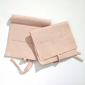 Sacs à bijoux en microfibre tendance <span class=keywords><strong>2026</strong></span>, sacs à bijoux en velours, pochette pour anneaux, bracelets, colliers, emballage, pochette avec logo - Product Image 1