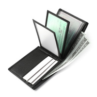 Dompet Kartu Kulit Pria Minimalis Sederhana Desain Merek DEABOLAR Grosir