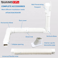 Cubierta Decorativa de Plástico Blanco de 100 mm para Unidades de Aire Acondicionado Exteriores, Proporciona un Aspecto Limpio para Tuberías y Cables de Aire Acondicionado