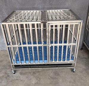 Toptan paslanmaz çelik katlanabilir köpek kafesi büyük köpek kulübesi taşıma çevre dostu kolayca monte sandık köpekler için - Product Image 5