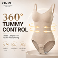 Body gainant respirant sans coutures pour femme, maintien moyen, en nylon et élasthanne, avec fermeture à boutons-pression à l'entrejambe, grandes tailles, bretelles réglables