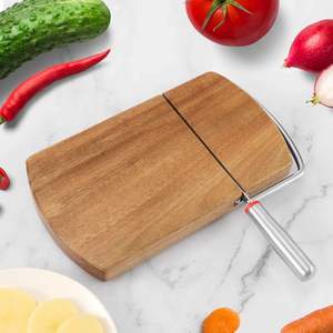 Trancheuse à fromage multifonction manuelle en bois d'acacia écologique robuste avec fil en acier inoxydable pour beurre et jambon, idéale pour la cuisine domestique - Meilleures ventes - Product Image 5