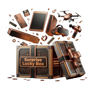 Boîte surprise améliorée avec plus de 500 articles technologiques, 1 <span class=keywords><strong>à</strong></span> 3 pièces aléatoires de grande valeur, boîte mystère électronique, montre, téléphone, drone, tablette, cadeau - Product Image 1