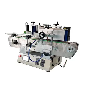 guangdong high quality Maquina etiquetadora tabletop semi automatic jar can beer round bottle sticker labeling machine
