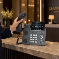 Téléphone IP Grandstream GRP2612 4 lignes de qualité opérateur, écran LCD couleur 2,4 pouces, 4 comptes SIP, conférence audio 5 voies, 16 touches BLF, VoIP