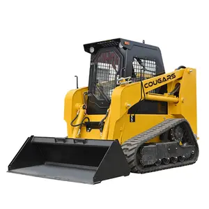 Fábrica personalizada Cougars Cg67t Crawler Skid Steer 3.8Ton Track Skid Steer Loader Sweeper para la venta