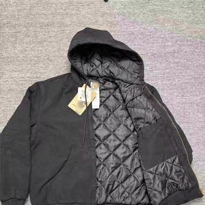 เสื้อแจ็คเก็ตบอมเบอร์สไตล์อเมริกันวินเทจคุณภาพสูง 9 สี ลุคดีทรอยต์ แนวสตรีทแวร์ ซิปหน้า ไม่มีปก มีฮู้ด ทรงยาว - Product Image 3