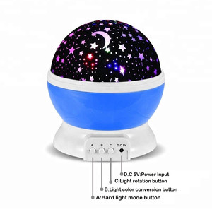 Lâmpadas de led 360 graus rotativas, romântica, 4 lâmpadas led, 9 luzes coloridas, cosmos, estrela, céu, luz noturna, projetor com usb cabo - Product Image 2