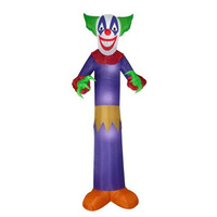 Costume de carnaval, poupée maléfique, en mouvement, effrayant, toboggan, cirque rouge, dessin animé, Clown géant gonflable, modèle pour décoration d'halloween
