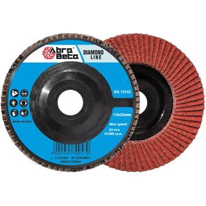 ABRA BETA - AB001150106 Discos de aleta con respaldo de nailon y paño abrasivo cerámico con perfil plano (paquete múltiple) ABRASIVOS - Product Image 1