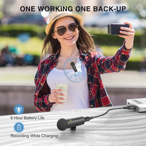 ميكروفون Fifine M8 Microfonos inalambicos Lavalier ميكروفون لاسلكي بطية صدر للهاتف المحمول - Product Image 3