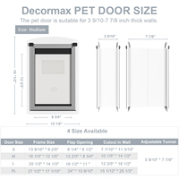 Porte murale pour animaux de compagnie avec cadre en fer blanc-Panneau encastré robuste pour chats et petits chiens-Tailles personnalisées OEM/ODM et installation facile