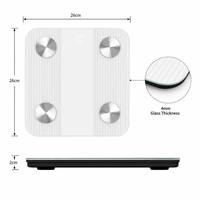 Báscula Inteligente de Grasa Corporal de Alta Precisión, Báscula Digital Minimalista con Diseño a Rayas, Báscula de Baño con Bluetooth Inalámbrico