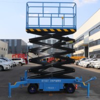 Plateforme élévatrice à ciseaux hydraulique mobile, personnalisation disponible, hauteur maximale 8m, capacité 2 personnes, portable