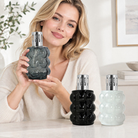 Lampe aromatique catalytique en verre à bulles 350 ml, diffuseur de parfum d'intérieur, mèche, capuchon métallique, couverture 80 m, emballage personnalisé avec logo