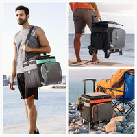 Sac isotherme souple à roulettes Cedar Space 30L, étanche, portable, maintien de la glace pendant 5 jours pour le camping en plein air