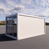 Maison conteneur préfabriquée mobile en panneaux sandwich d'acier de 20/40 pieds avec vue sur la mer - Design moderne pour bureau, chambre, cuisine, école, centre commercial