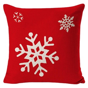 Christmas <b>Cushion</b> Cover Square Flax Cotton Pillowcase Home Decor Washable Printed Design - Product Image 5