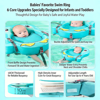 WaterDream EPE Blue Baby Child Swimming Float Rings Portable Eco-Friendly Safety Summer Prone Reclining Soft Cartoon