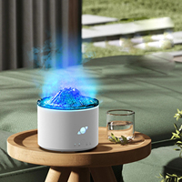 Diffuseur d'huiles aromatiques volcaniques de lave de 230 ml, lampe à flamme colorée, humidificateur d'air ultrasonique USB, aromathérapie, usage domestique, garantie 1 an