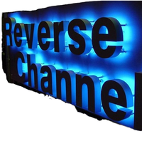 Lettres rétroéclairées en relief, enseigne lumineuse 3D, logo lumineux personnalisé, enseigne imperméable à l'eau, affichage publicitaire mural pour vitrine