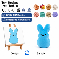 Créez votre propre design de lapin de Pâques en peluche personnalisé, animal en peluche réaliste, mascotte, cadeau promotionnel, jouet