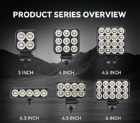 Luz de Trabajo LED Extraljus de 4 Pulgadas con Haz de Luz Amplio, Certificación E-Mark, IP69K, 12V 24V, para Camionetas 4x4, Tractores, UTV, SUV