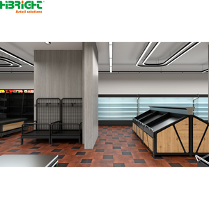 Estanterías de supermercado con acabado de madera, góndola, vitrina, mobiliario para tiendas minoristas, para comestibles y delicatessen - Product Image 6