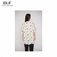 Blouse médicale à imprimé dessin animé, col en V, manches courtes, uniforme d'infirmière pédiatrique, tenue d'hôpital pour enfants, clinique