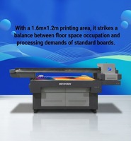 Printer UV Flatbed GC-1612UV 160x120cm, Printer Relief 3D Kecepatan Tinggi untuk Akrilik, Kaca, Logam, Kayu, dan Casing Ponsel