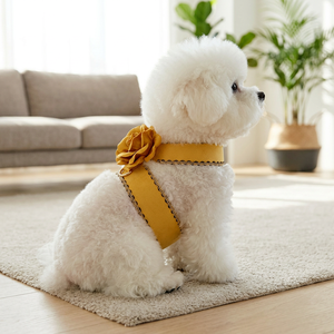 Arnés para Perro con Detalles Florales, Collar para Gato, Collar para Perro, Accesorios para Perros, Ropa Coreana para Mascotas, Kpet, Ropa de Boda para Perros - Product Image 6