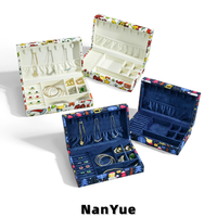 Boîte à bijoux rectangulaire de Noël multi-compartiments pour colliers, boucles d'oreilles, bagues, emballage cadeau personnalisé, vente en gros