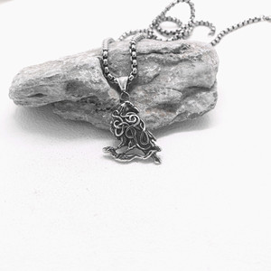 Collar de Acero de Titanio Estilo Gótico Europeo yunnique, Joyería Unisex con Colgante de Pájaro Retro, Diseño de Cuervo - Product Image 3