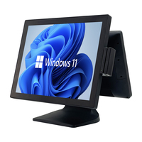 Terminal de point de vente tout-en-un 15/15,6 pouces OEM d'usine, machine POS 15+9,7 pouces, terminal de point de vente à double écran 15+11,6 pouces, systèmes POS à écran tactile