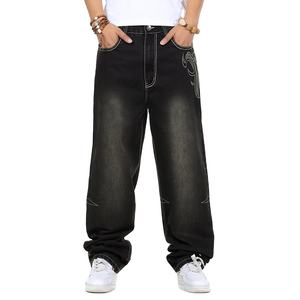 <span class=keywords><strong>Jeans</strong></span> a Gamba Larga da Uomo, Stile Hip Hop e Skateboard, Taglie Forti, <span class=keywords><strong>Jeans</strong></span> Baggy per Rapper, Pantaloni <span class=keywords><strong>Jeans</strong></span> Rilassati - Product Image 1