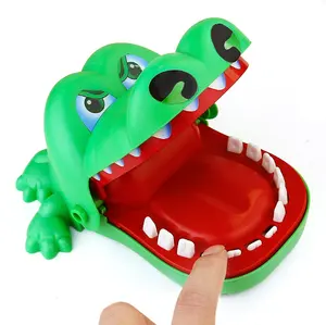 Large crocodile bite finger shark tooth pull parent-child game dog bite toy
