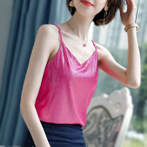 Women's Elegant Knitted Tank <b>Top</b> Polyester Breathable Autumn Wear - Product Image 3